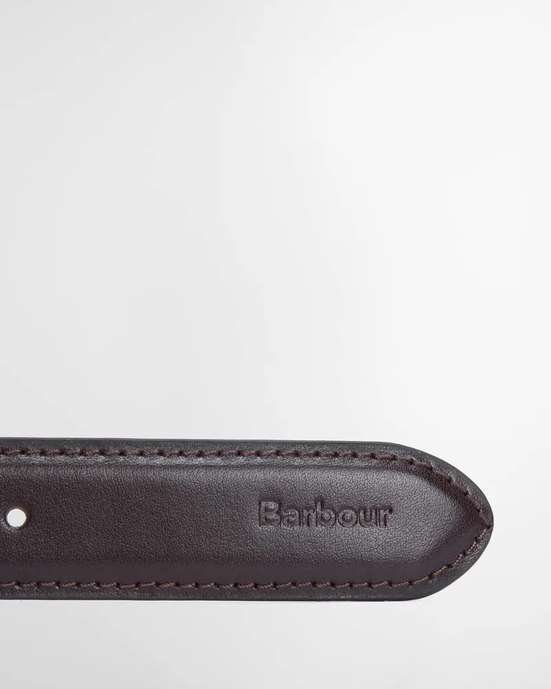 Barbour Clyde Belt Dark Brown-2