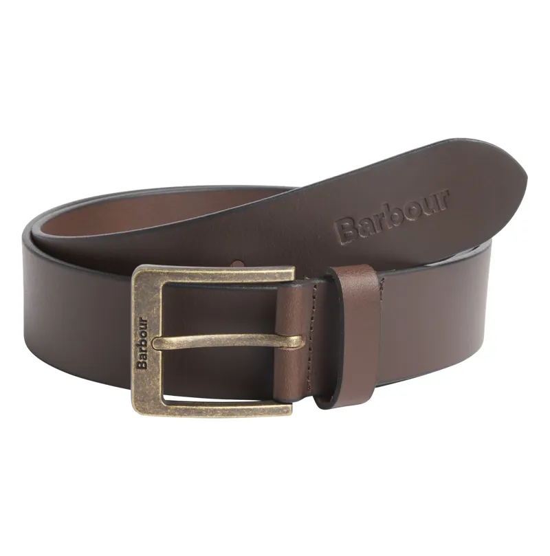 Barbour Mens Ayre Leather Belt Brown