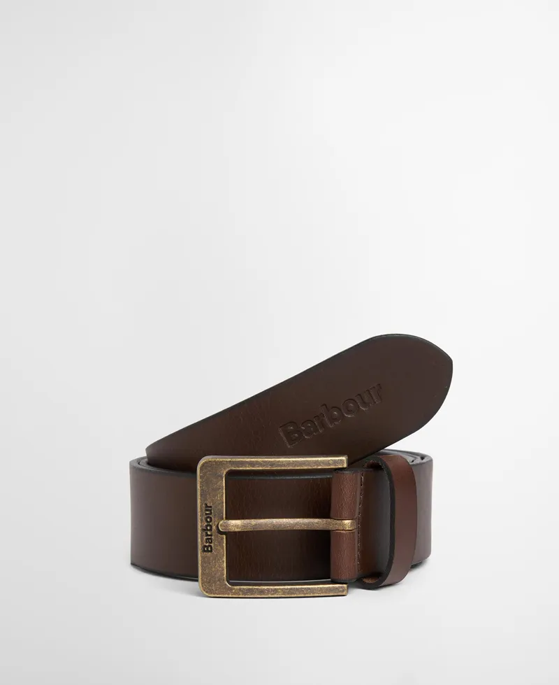 Barbour Mens Ayre Leather Belt Brown-3