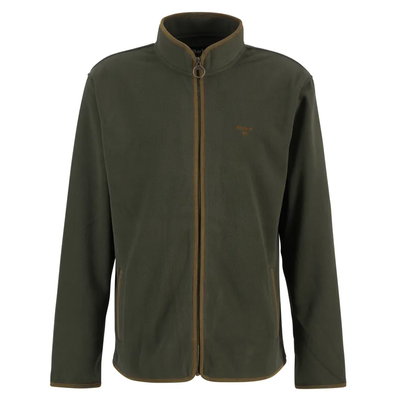Barbour Mens Harwood Zip Thru Fleece Olive-5