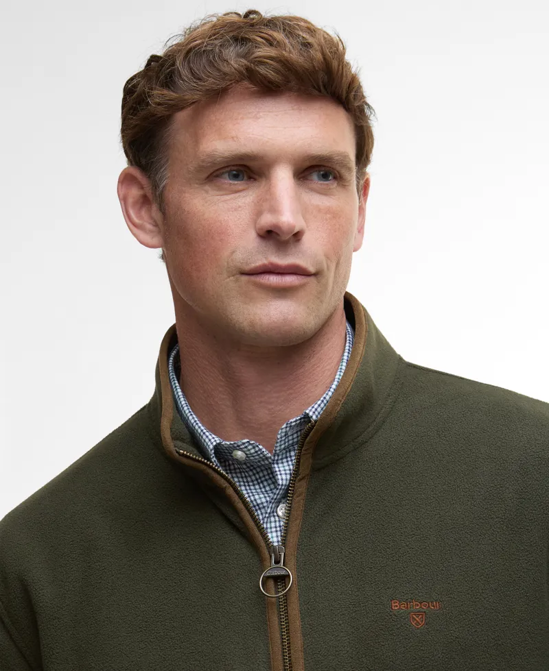 Barbour Mens Harwood Zip Thru Fleece Olive-3