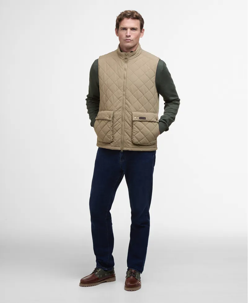 Barbour Mens Fernwood Gilet Military Brown-2