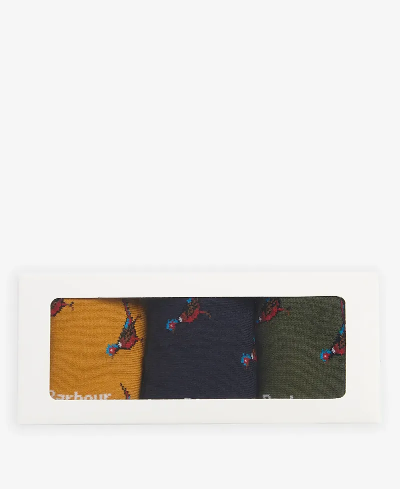 Barbour Pheasant Socks Gift Box-1