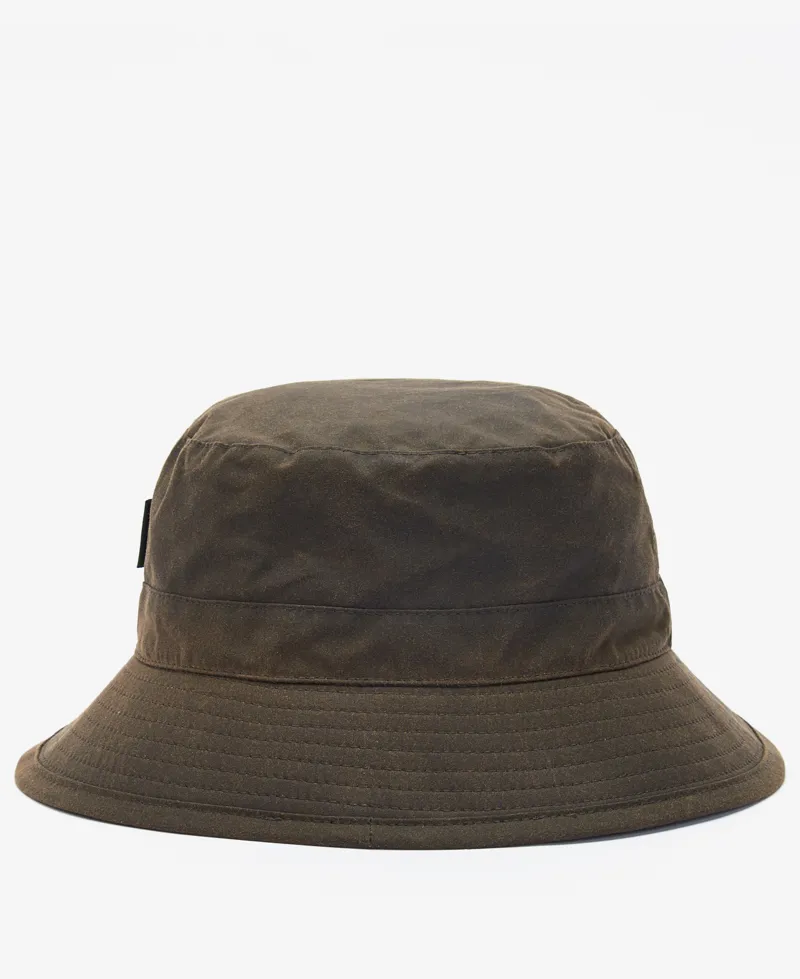 Barbour Waxed Bucket Hat Olive-3
