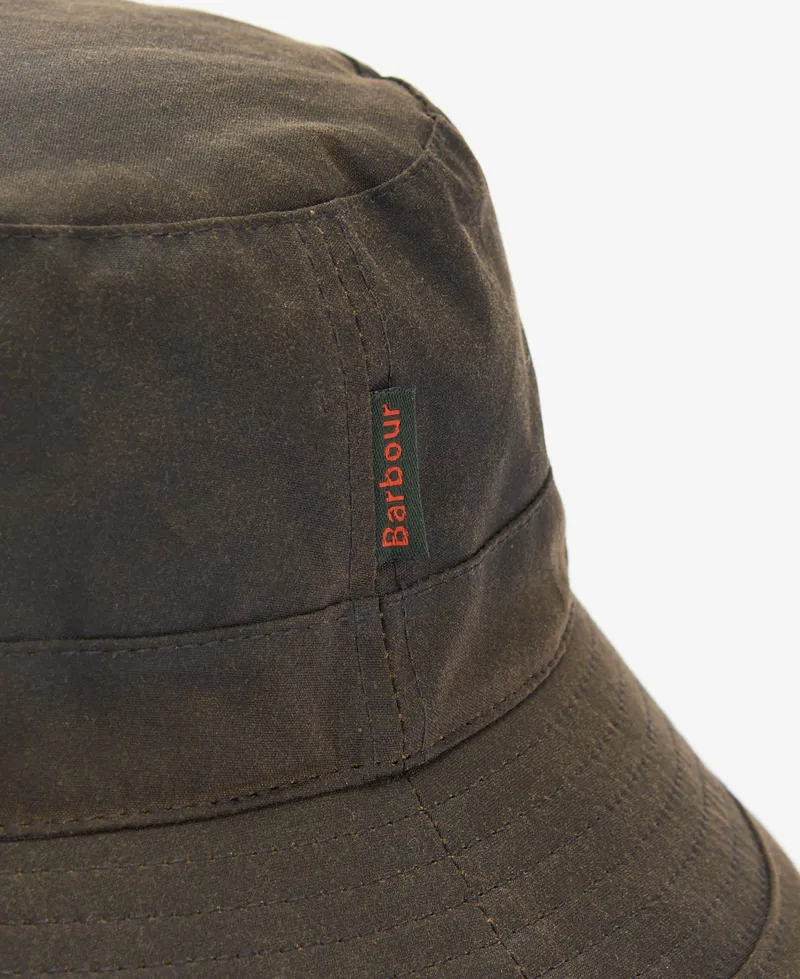 Barbour Waxed Bucket Hat Olive-2