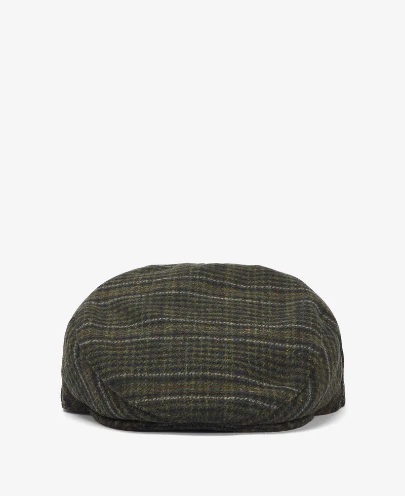 Barbour Wilkin Flat Cap Olive Check-1