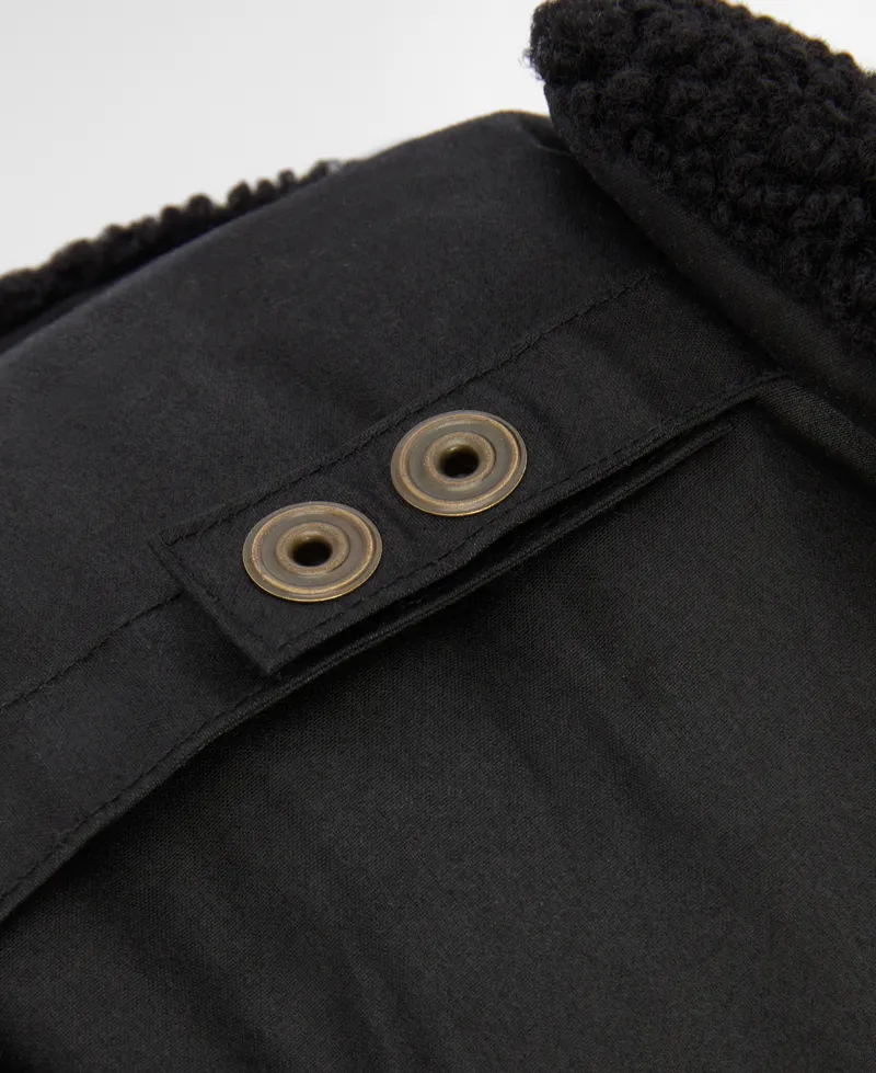 Barbour Morar Waxed Trapper Hat Black-2