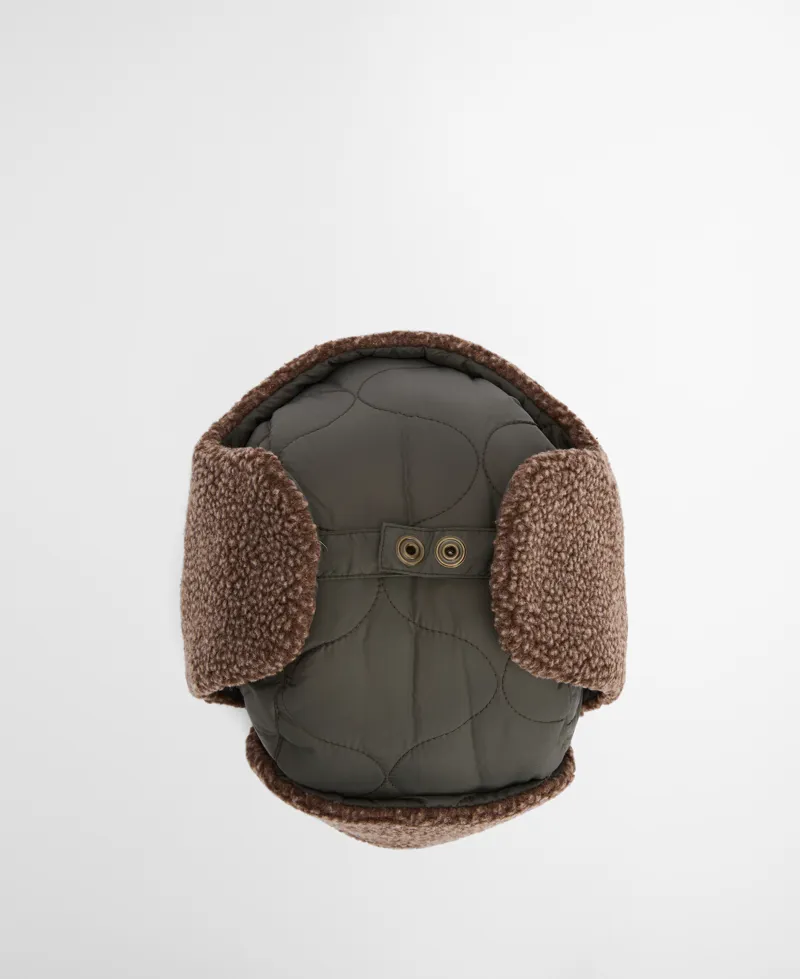 Barbour Sandbay Quilted Trapper Hat Olive-4