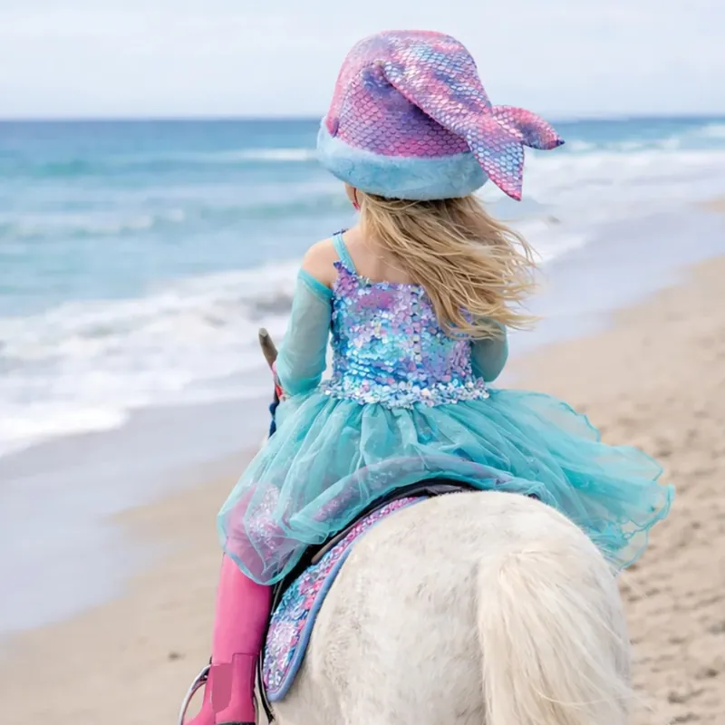 Equetech Childs Madison Mermaid Hat Silk Pink/Blue One Size-2