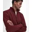 Barbour Mens Essential Lambs Wool Half Zip Knitted Jumper Ruby