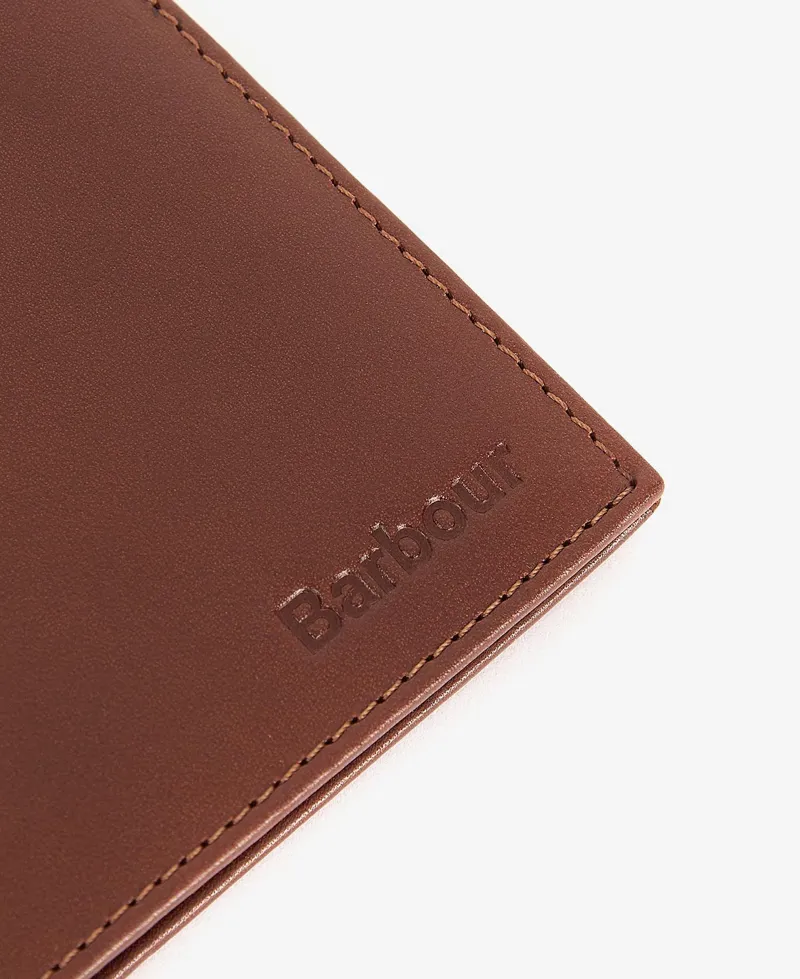 Barbour Colwell Leather Billfold Standard Size Wallet Brown-1