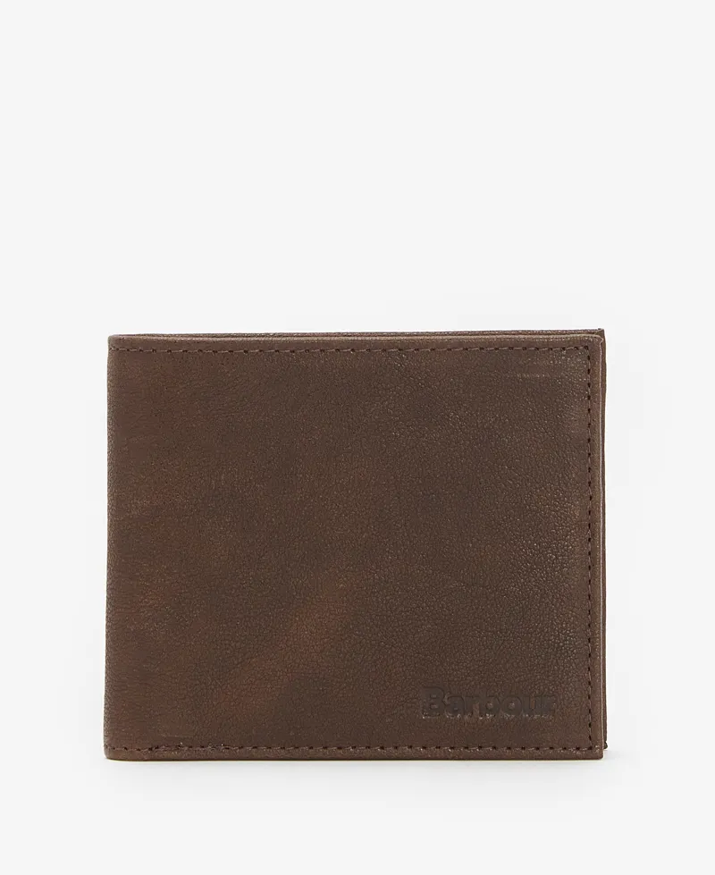 Barbour Padbury Billfold Wallet Dark Brown-4