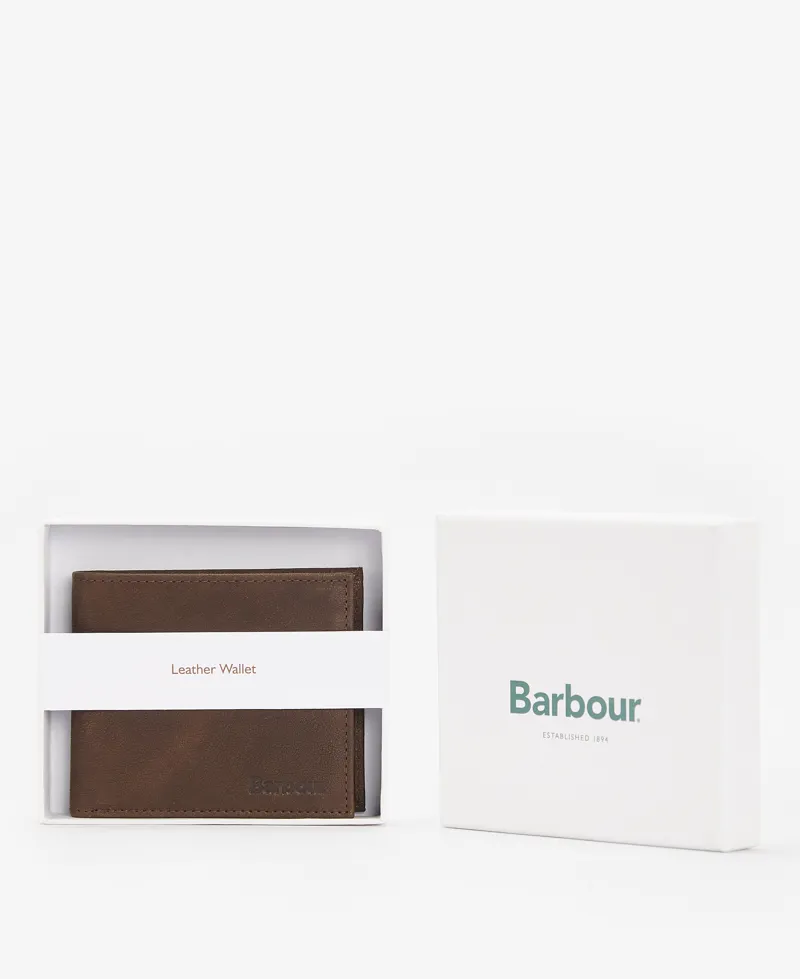 Barbour Padbury Billfold Wallet Dark Brown