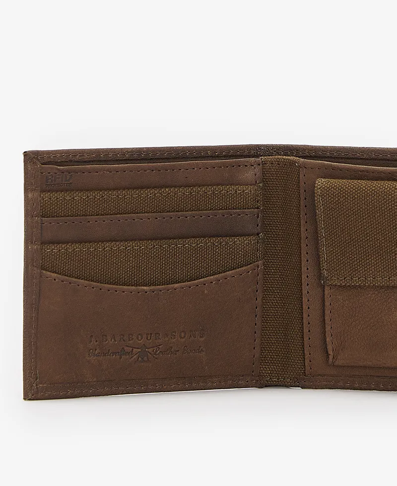 Barbour Padbury Billfold Wallet Dark Brown-1