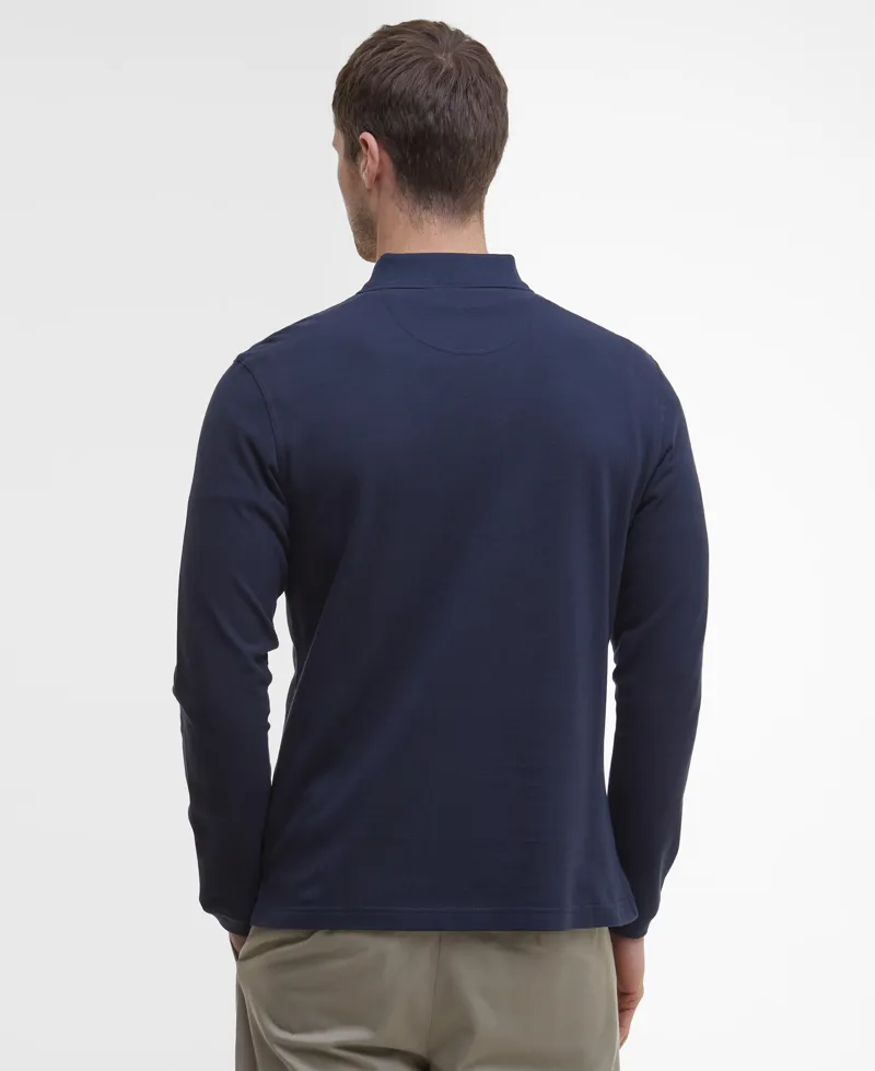 Barbour Mens Essential Is Tartan Pique Polo Shirt Navy-4