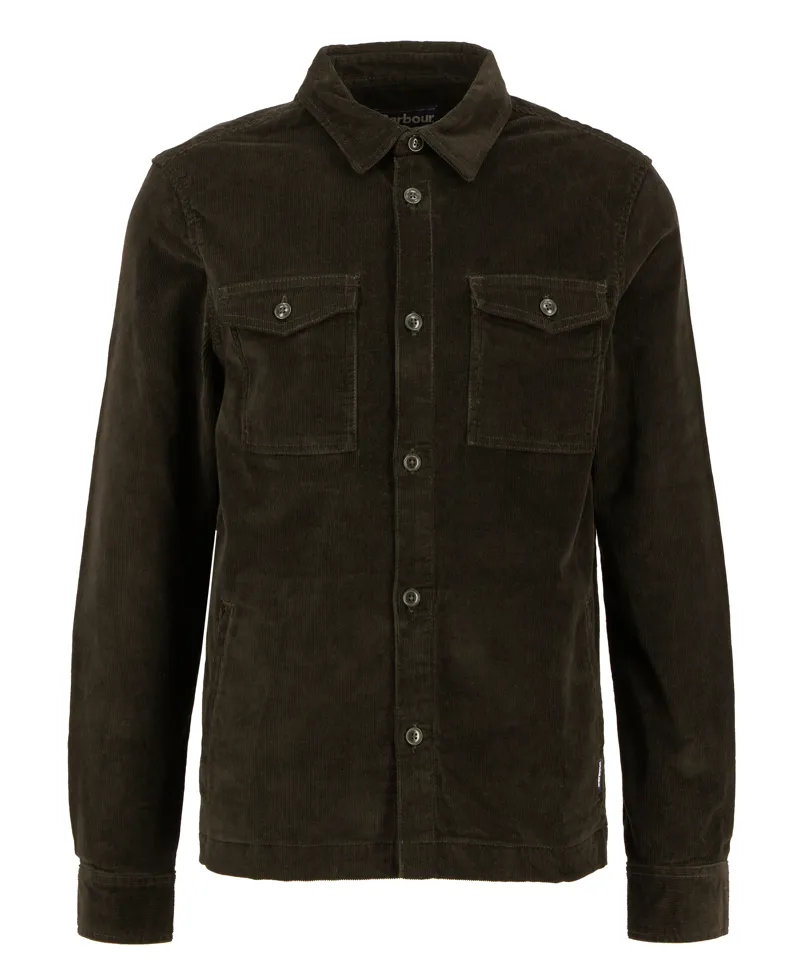 Barbour Mens Regular Cord Overshirt Olive-1