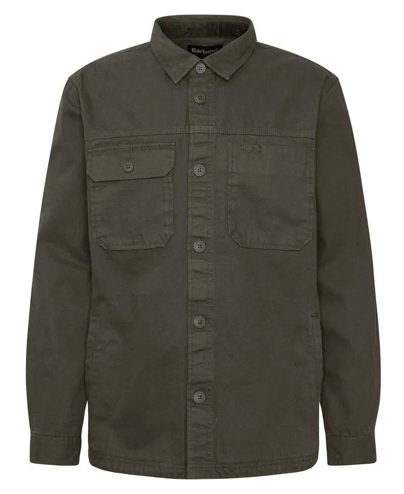 Barbour Mens Lingfield Overshirt Fern-5