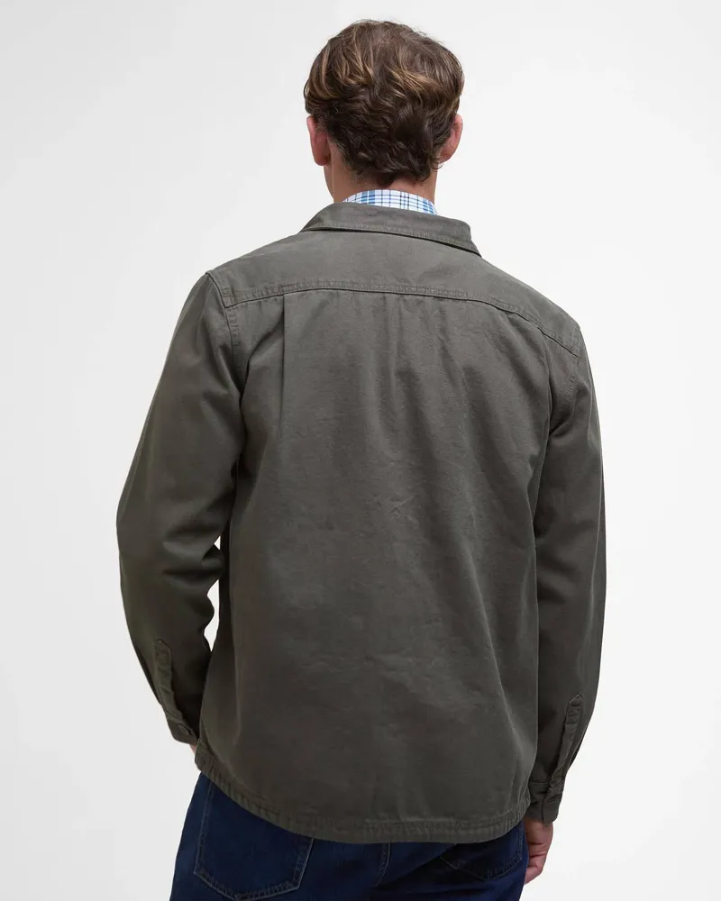 Barbour Mens Lingfield Overshirt Fern-1