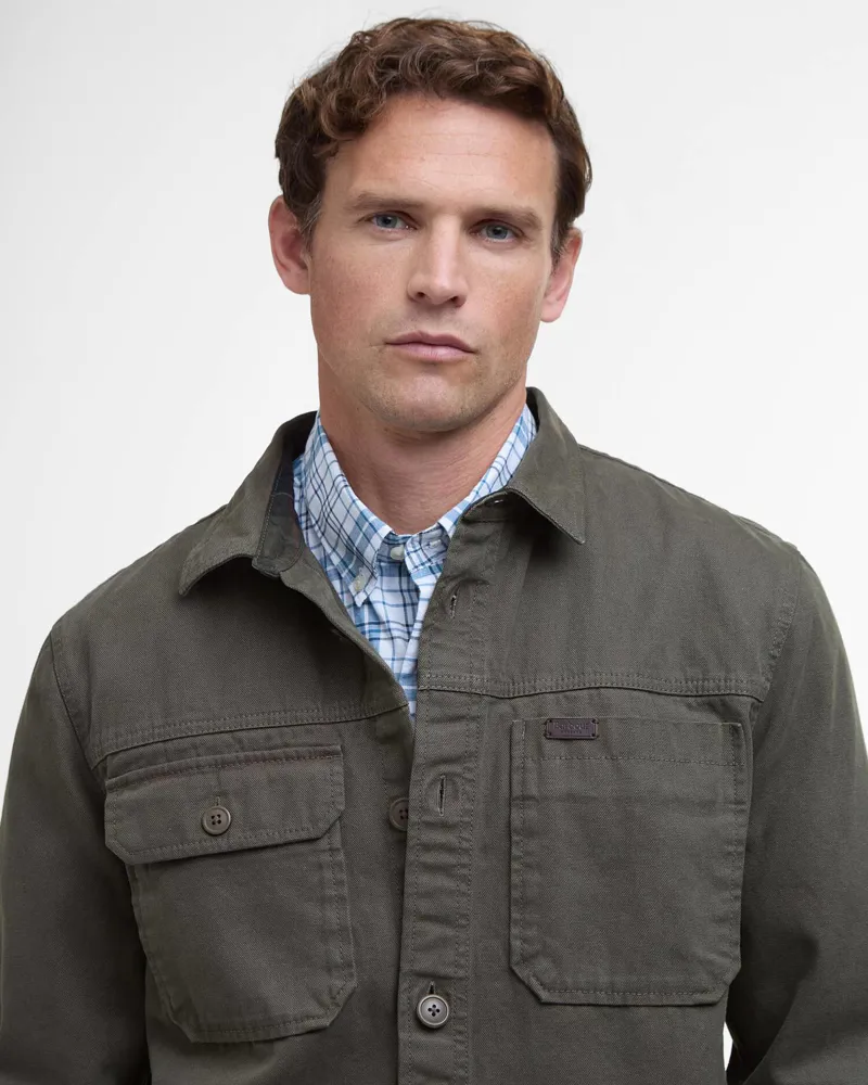 Barbour Mens Lingfield Overshirt Fern-2