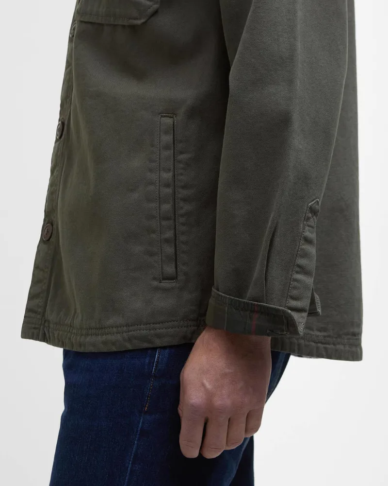 Barbour Mens Lingfield Overshirt Fern-3