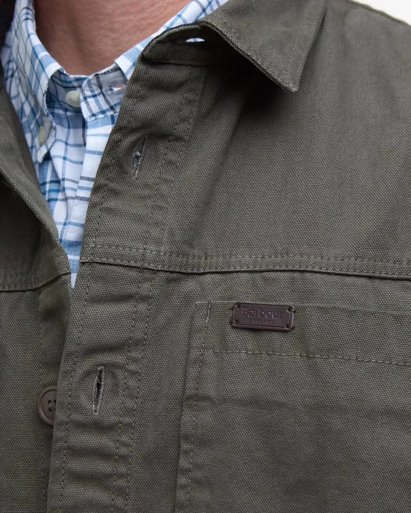 Barbour Mens Lingfield Overshirt Fern-4