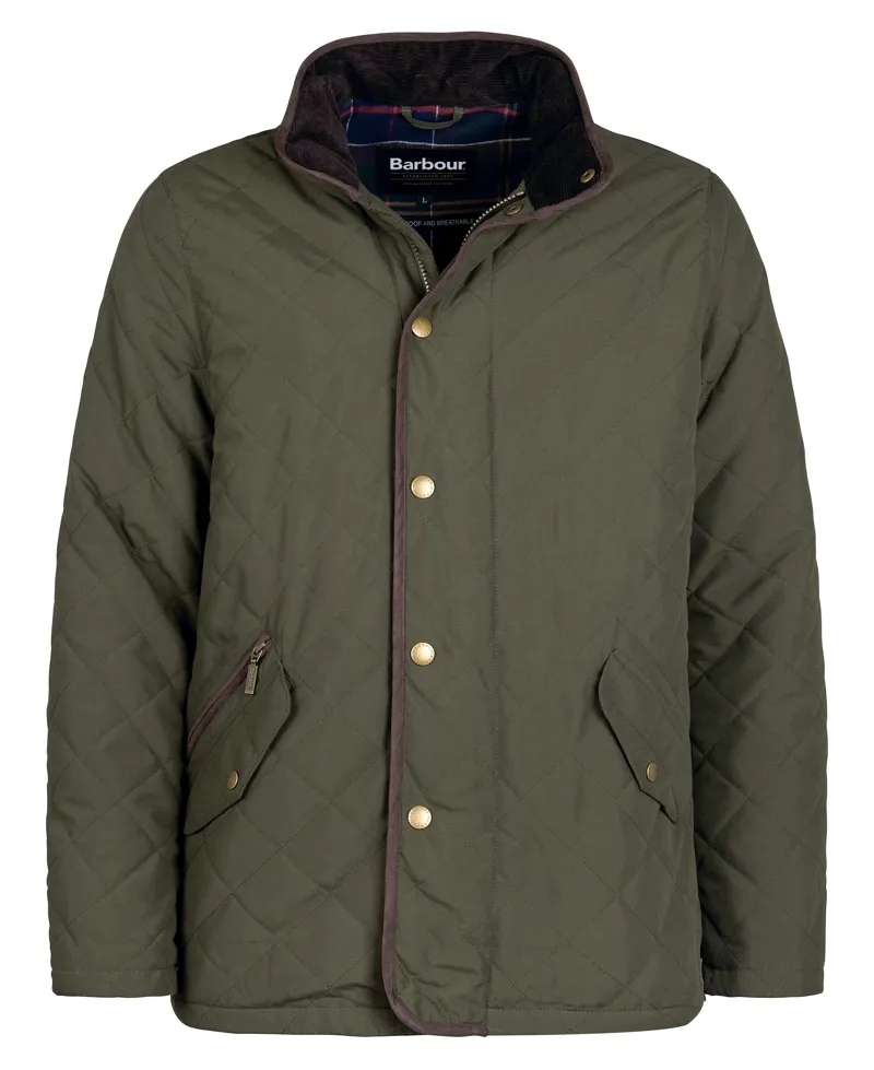 Barbour Mens Waterproof Shoveler Quilted Jacket Darl Olive-10