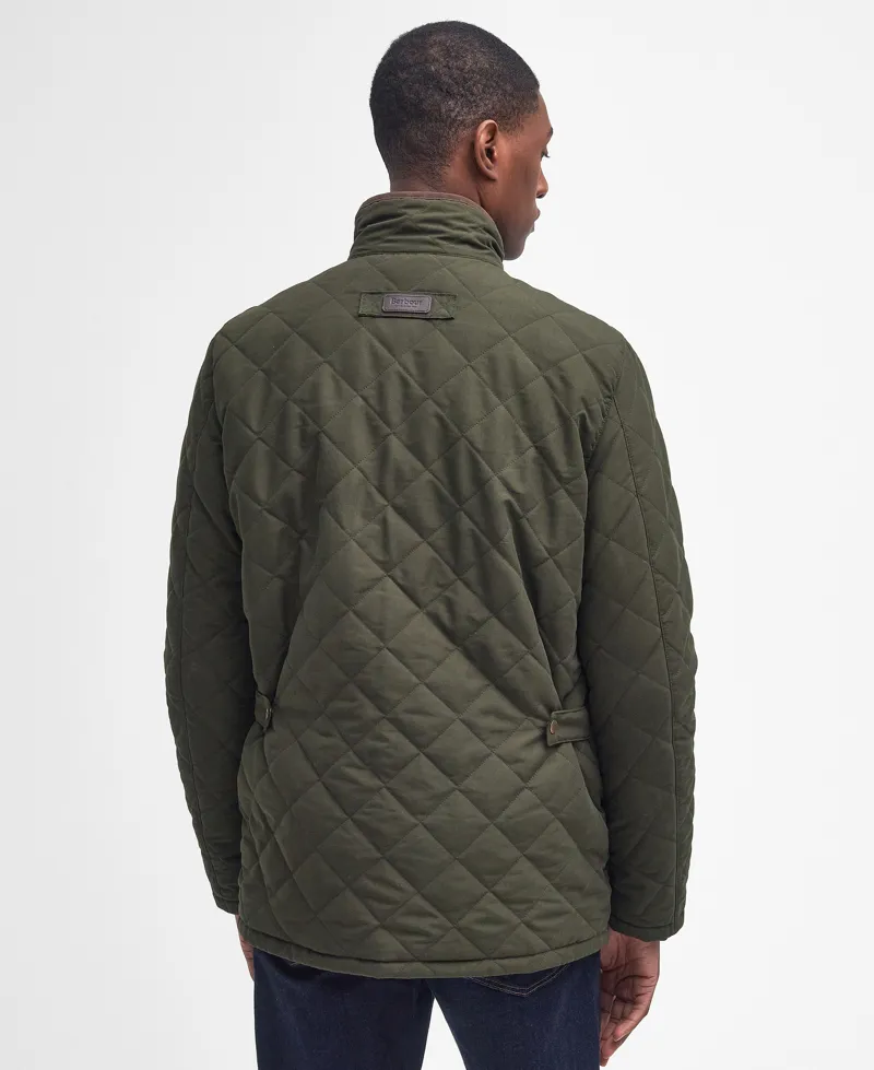 Barbour Mens Waterproof Shoveler Quilted Jacket Darl Olive-1