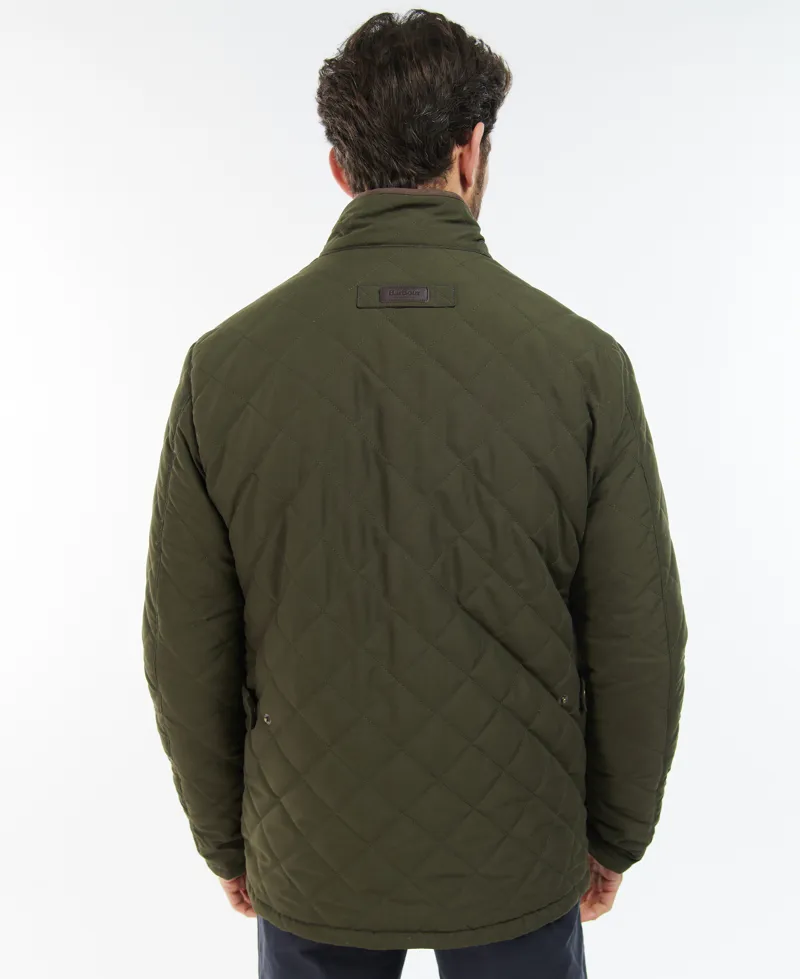 Barbour Mens Waterproof Shoveler Quilted Jacket Darl Olive-8