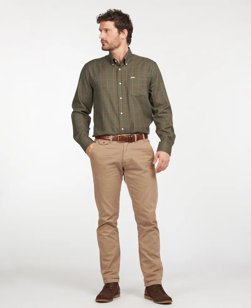 Barbour Henderson Thermo Weave Shirt Olive-5
