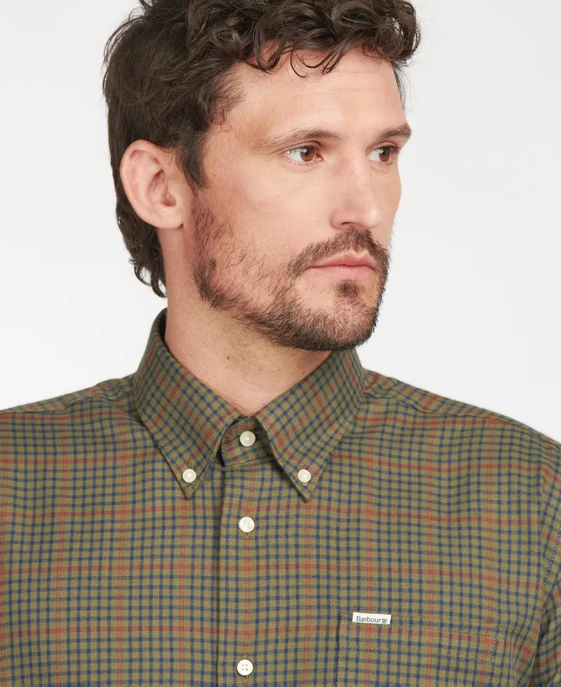 Barbour Henderson Thermo Weave Shirt Olive-7