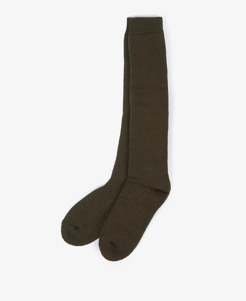 Barbour Mens Wellington Knee Socks Olive