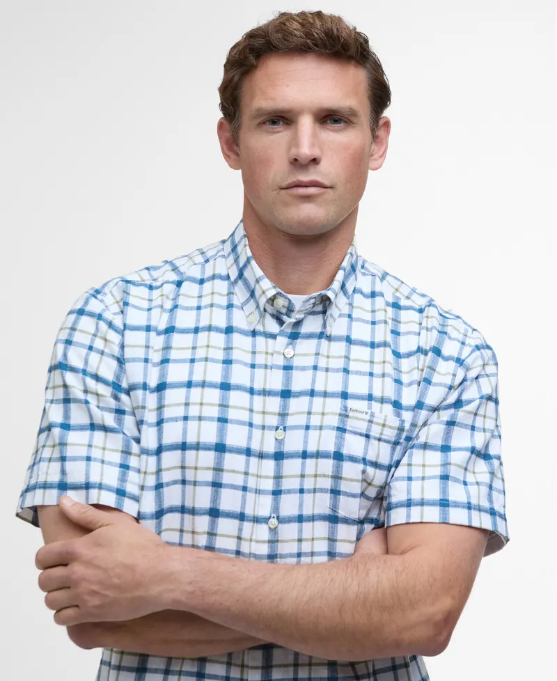 Barbour Mens Glover Short Sleeve Shirt Navy