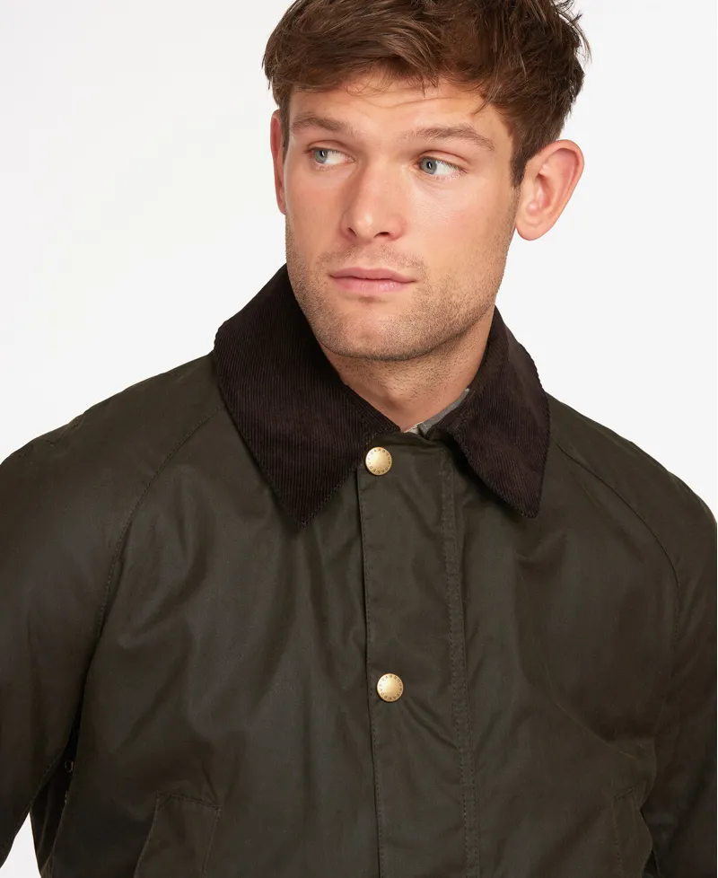 Barbour Mens Ashby Wax Jacket Olive-3