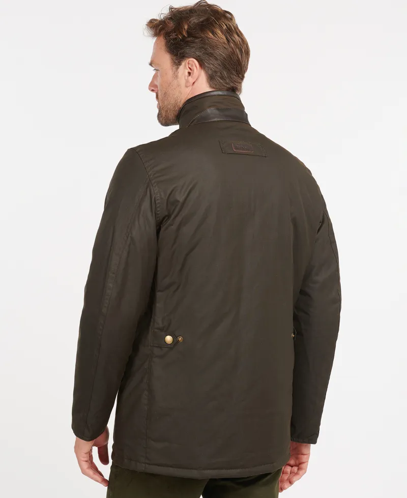 Barbour Mens Prestbury Wax Jacket Olive-2