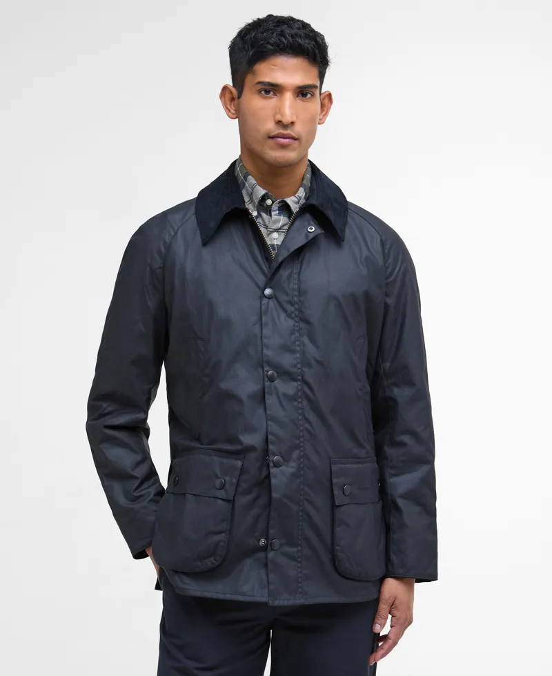 Barbour Mens Ashby Wax Jacket Navy