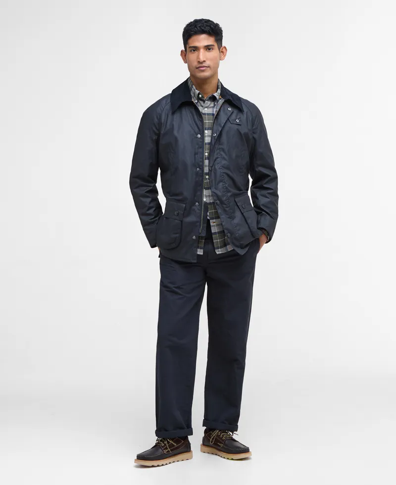 Barbour Mens Ashby Wax Jacket Navy-3