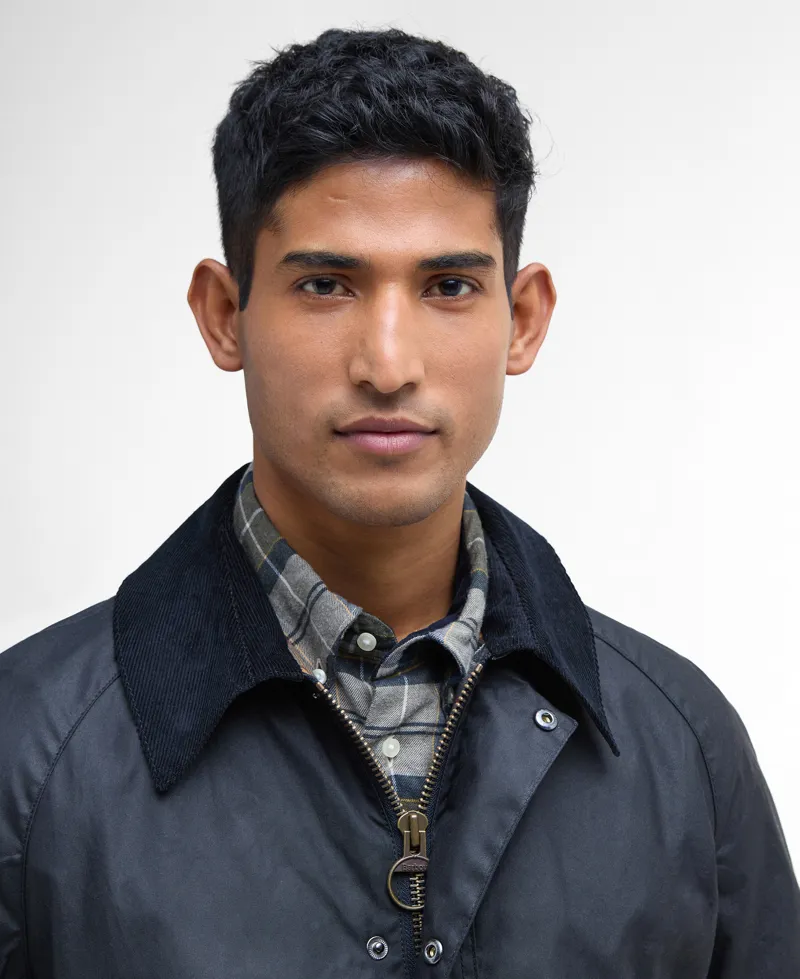 Barbour Mens Ashby Wax Jacket Navy-5
