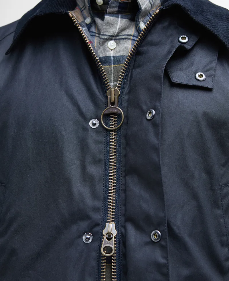Barbour Mens Ashby Wax Jacket Navy-7
