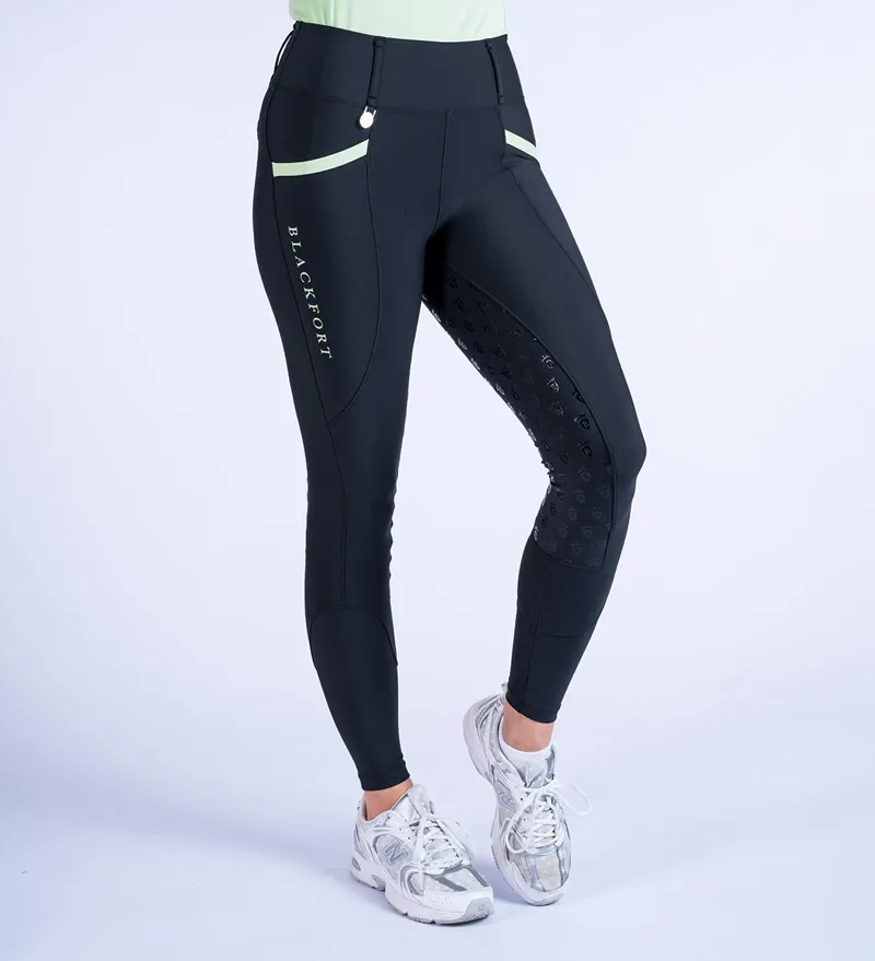 Blackfort Equestrian Training Tights 3.0 Black/Matcha-1