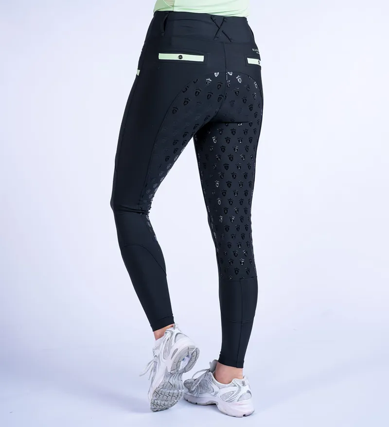 Blackfort Equestrian Training Tights 3.0 Black/Matcha-4