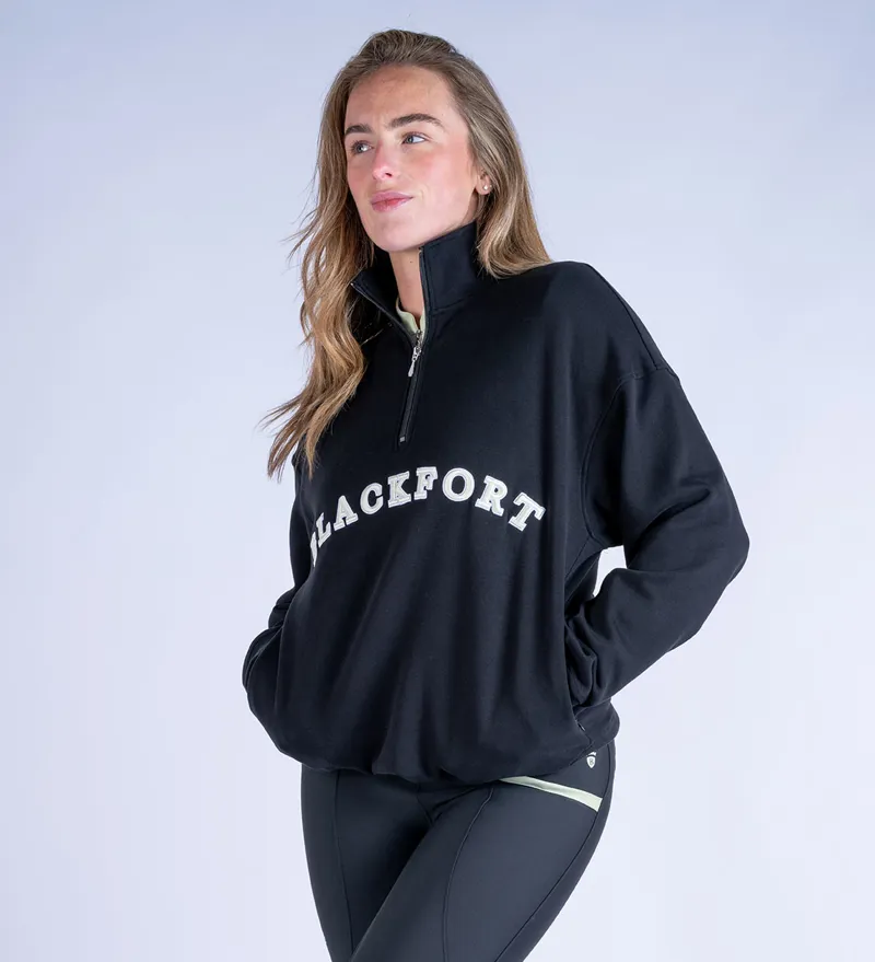 Blackfort Equestrian Ruby Quarter Zip Black/Matcha-1