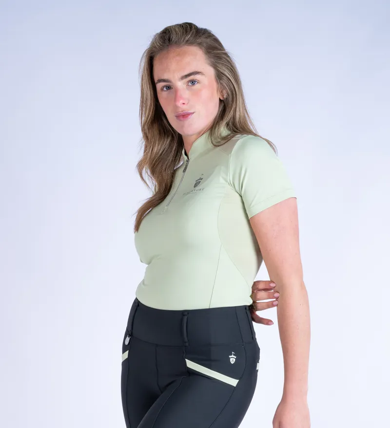 Blackfort Equestrian Cool Mesh Base Layer Short Sleeve Matcha