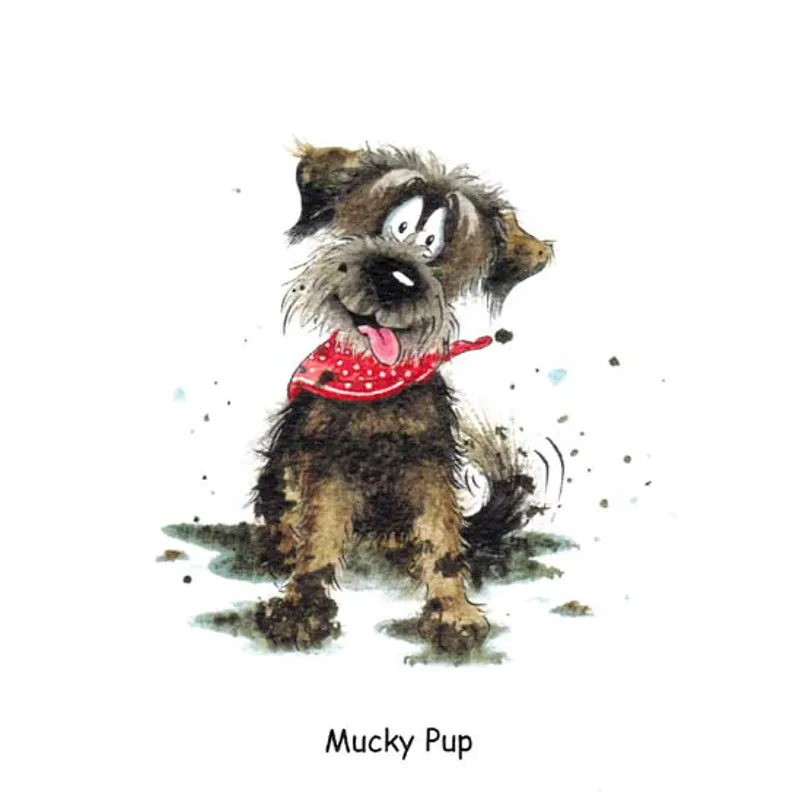 Trish Williams Card Mucky Pup