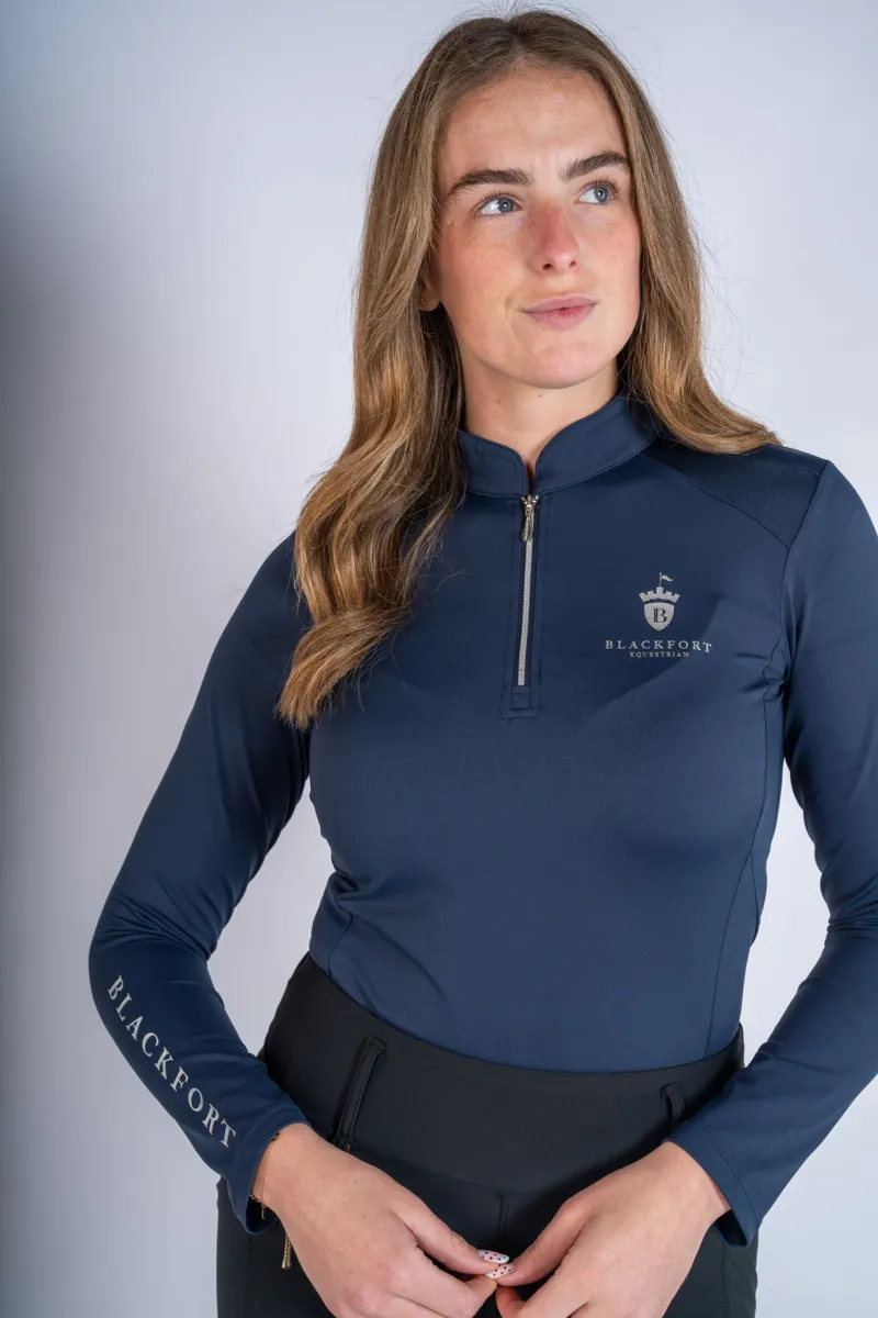 Blackfort Equestrian Cool Mesh Base Layer Long Sleeve Navy-7