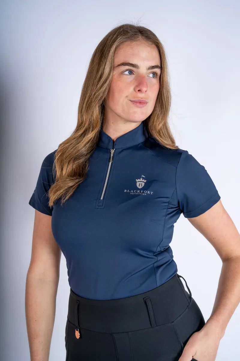 Blackfort Equestrian Cool Mesh Base Layer Short Sleeve Navy-6