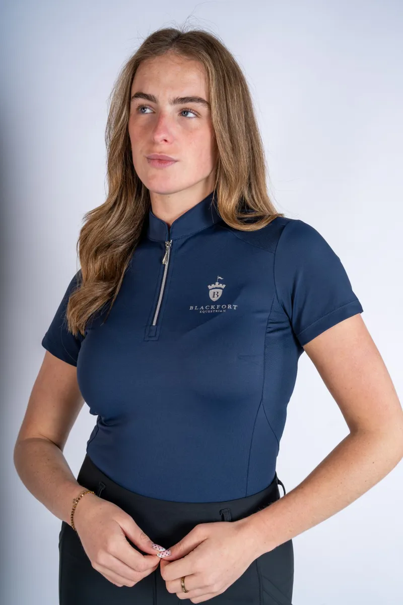 Blackfort Equestrian Cool Mesh Base Layer Short Sleeve Navy-7