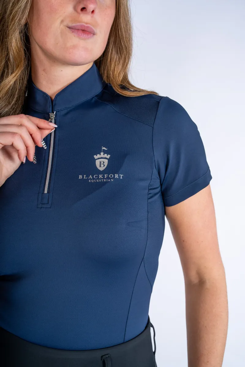 Blackfort Equestrian Cool Mesh Base Layer Short Sleeve Navy-5