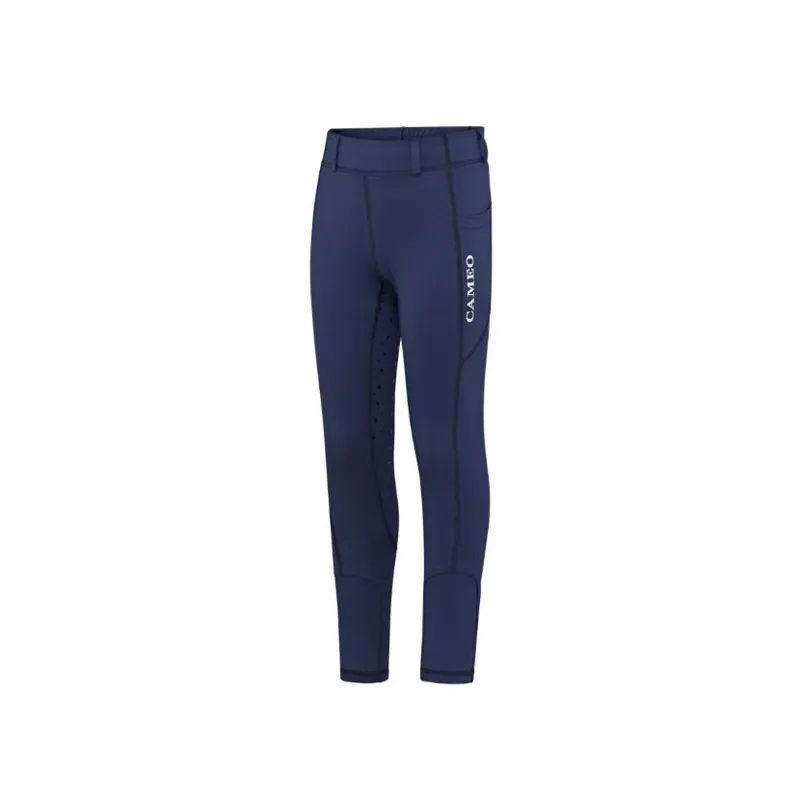 Cameo Junior Performance Riding Tights Navy