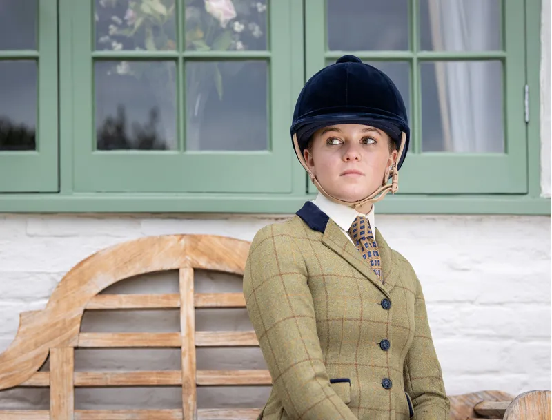 Charles Owen Hampton Velvet Riding Hat Black-2