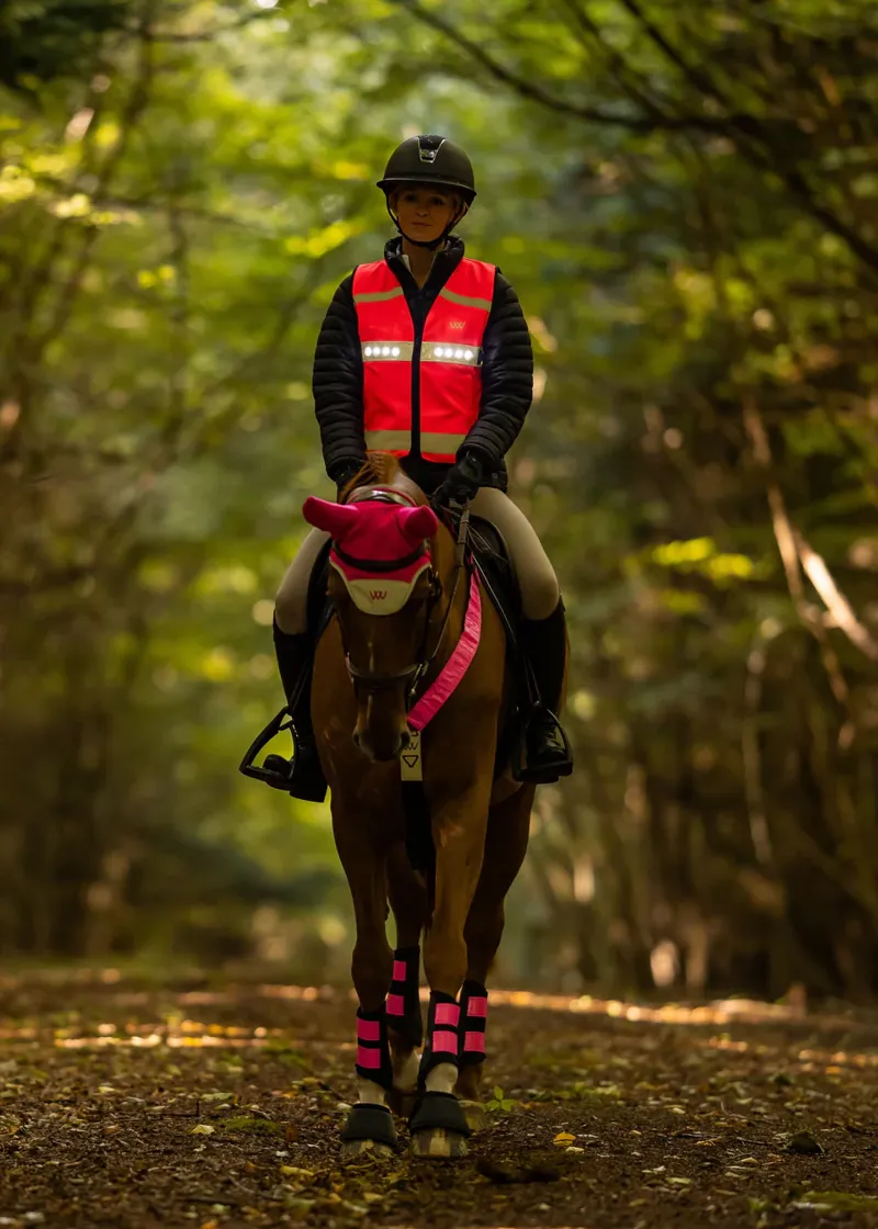 Woof Wear LED Riding Vest Pink-1